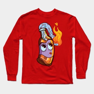 Molly Tov ~ Retro Cartoon Molotov Cocktail Long Sleeve T-Shirt